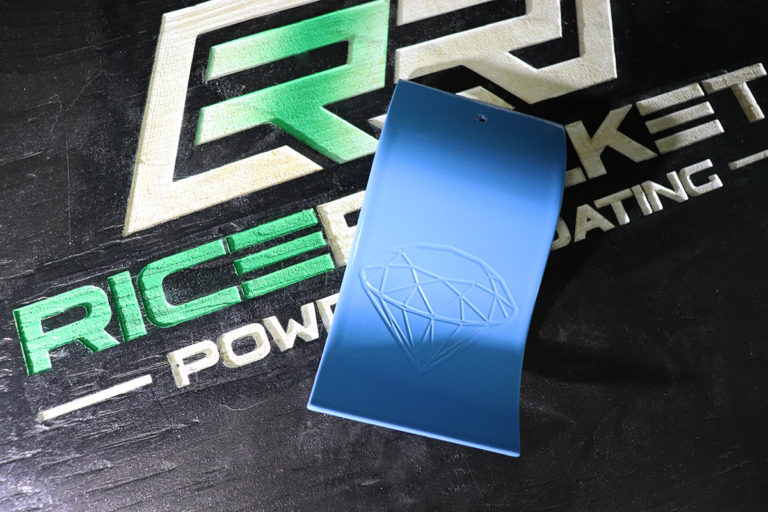 rice rocket bmw blue laser cut embossed | Rice Rocket Custom Powder ...